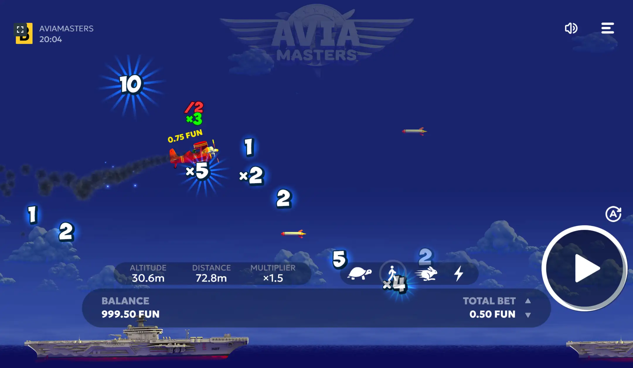 Avia Masters: Risk-free demo mode for new and experienced players
